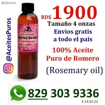 Aceite de romero puro genuino organico original natural rosemary oil