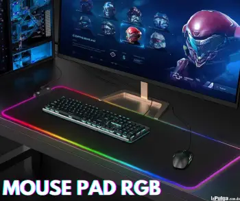 Ousepad gaming hy-001 rgb de escritorio para teclado y ratón goma imp