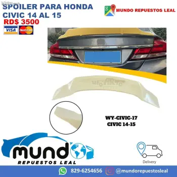 Spoiler colita para honda civic del 14 al 15 blanco