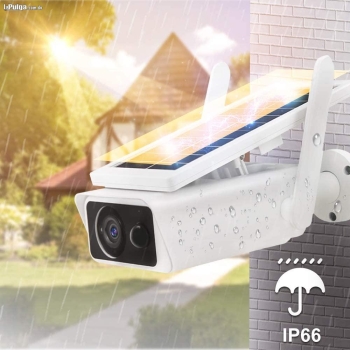 Cámara de seguridad wifi para exterior recargable 1080p impermeable y