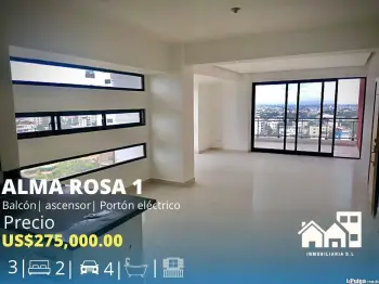 Apartamento en sector sde - alma rosa 3 habitaciones 2 parqueos