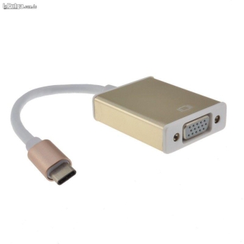 Convertidor tipo c usb 3.1  macho a vga adaptador de cable de enchufe