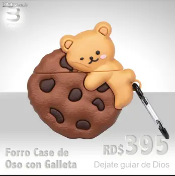 Forro case de oso con galleta  betuel tech