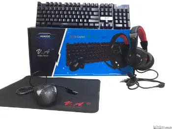 Combo gamer teclado  mouse  mousepad  audifonos.