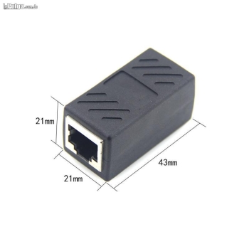 Union rj45 hembra a hembra ideal para extender la conexión ethernet