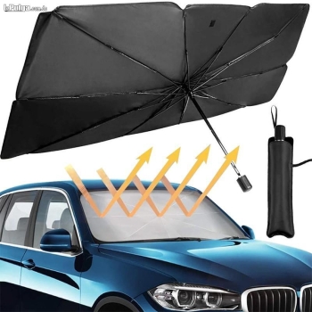 Parasol plegable tipo sombrilla para vehículo