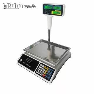 Balanza de mesa electrónica con torre para ver precio. capacidad 30kg