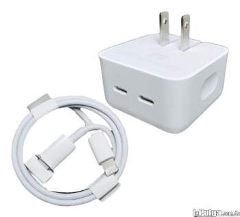 Cargador compacto con puerto usb-c doble de 35w para iphone 13