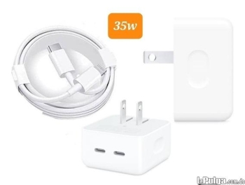 Cargador compacto con puerto usb-c doble de 35w para iphone 13