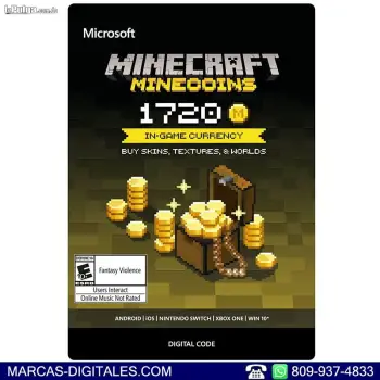 Minecraft balance minecoins de 1720 monedas codigo digital