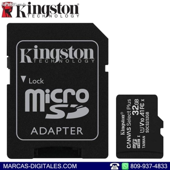 Kingston canvas select microsd 32gb memoria clase 10 uhs-1 a1