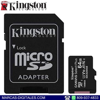 Kingston canvas select microsd 64gb memoria clase 10 uhs-1 a1