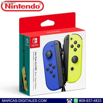 Nintendo switch set de controles l/r joy-con azul/amarillo