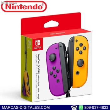 Nintendo switch set de controles l/r joy-con morado/naranja