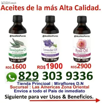 Eucalipto lavanda rosas aceites genuinos puros originales garantizados