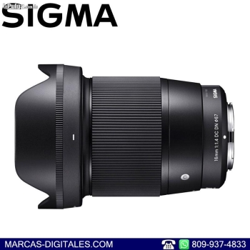 Sigma 16mm f/1.4 dc dn contemporary lente fijo sony e