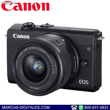 Canon eos m200 con lente 15-45mm stm is camara mirrorless