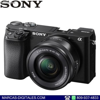 Sony alpha a6100 con lente 16-50mm oss camara mirrorless