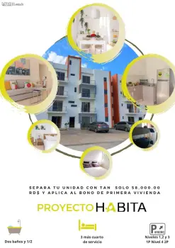 Apartamento en sector sdo - santo domingo 3 habitaciones 1 parqueos