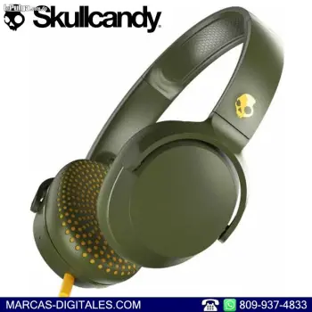 Skullcandy riff audifonos con microfono color verde olivo