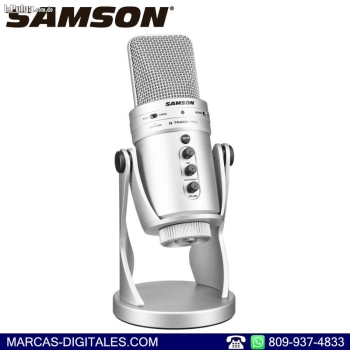 Samson g-track pro microfono de estudio usb color plateado