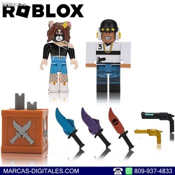 Roblox action collection - murder mystery 2 set de 2 figuras