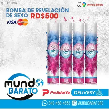 Bomba revelacion de sexo gender reveal papelillo confeti bengala