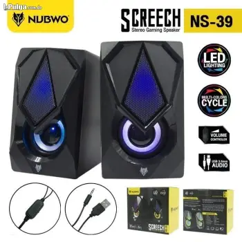 Bocina para pc nubwo rgb excelente calidad gamer computadora