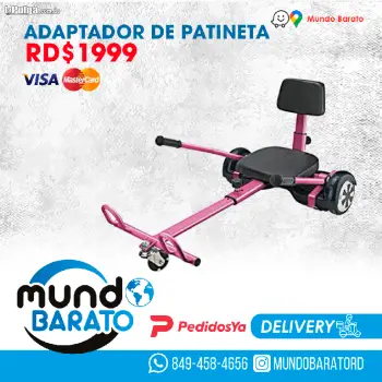 Adaptador de patineta electrica en carrito go kart hoverboard scooter