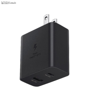 Cargador samsung compacto con puerto usb 15w y usb-c de 35w