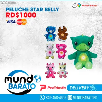 Peluches star belly dream lites luz nocturna varios modelos reflector