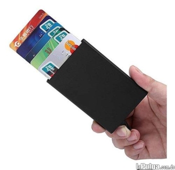 Portatarjeta de aluminio cartera unisex tarjetero porta tarjeta
