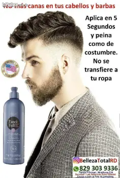 Eliminar canas en hombres color facil aplicacion en  10 segundos