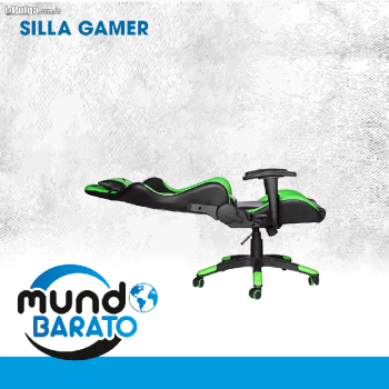 Silla gamer soporte lumbar reclinable con ruedas. gaming videojuegos c