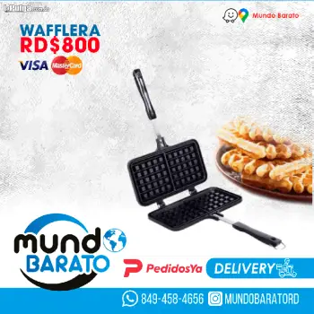 Wafflera waffles pancakes gofres directo a la estufa antiadherente wa