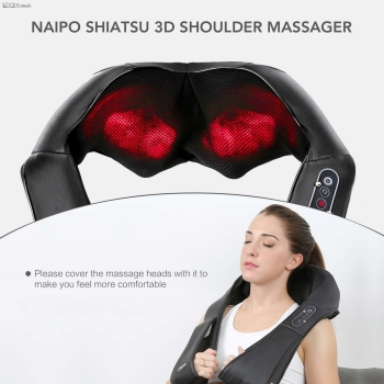 Masajeador de espalda y pies naipo shiatsu con masaje amasado profundo