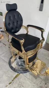 Sillon barbero  dorado