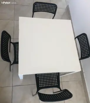 Juego de comedor de 4 sillas