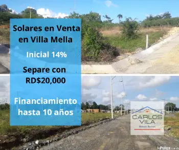 Solares en venta en villa mella santo domingo norte