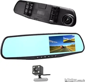 Espejo retrovisor universal con 2 camaras trasera y delantera 1080