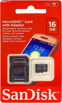 Memoria micro sd de 16 gb con adaptador