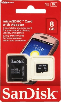 Memoria micro sd de 8 gb con adaptador