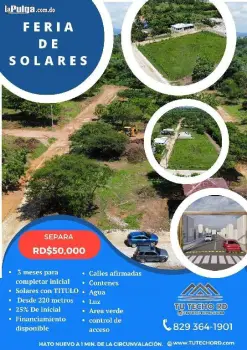 Feria de solares separa con 50 000 hato nuevo manoguayabo