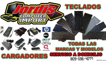 Cargadores y teclados de laptos todas las marcas y modelos