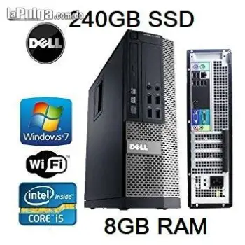 Cpu hp o dell i5 2.7/3.4ghz x 4 8gb 240gb ssd dvd 9500