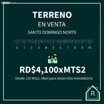 Venta de magnificos terrenos ubicado en santo domingo norte