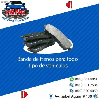 Bandas de frenos para todo tipo de vehiculos