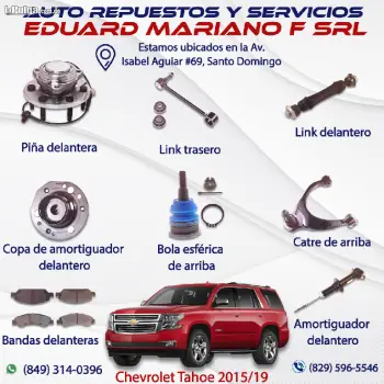 Piezas para chevrolet tahoe 2015/19