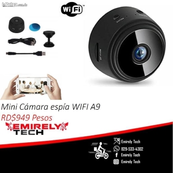 Mini camara espia wifi a9 recargable 1080p