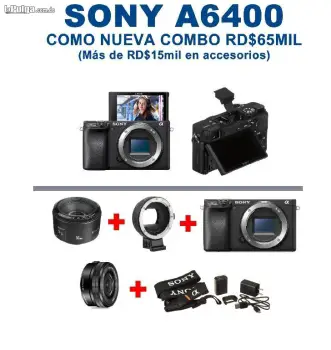 Sony a6400 4k combo full con rd15 mil en extras